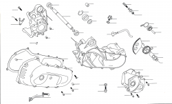 CRANKCASE, KICK START