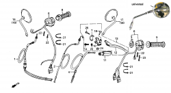 HANDLE LEVER, SWITCH, CABLE, MIRROR