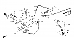 BRAKE, CHANGE PEDAL, KICK STARTER ARM