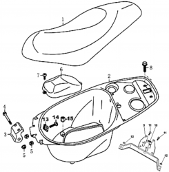 SEAT, REAR LUGGAGE BOX