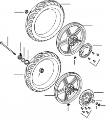 FRONT & REAR WHEEL ASSY