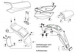 Inner Fender, Side Cover, Rear Fender, Seat Assy