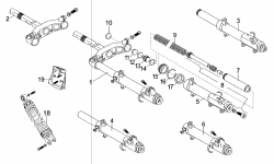 FRONT FORK, REAR CUSHION