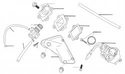 OIL PUMP, CARBURETTOR, INLET