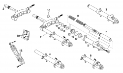 FRONT FORK, REAR CUSHION