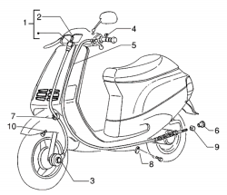 SPEEDOMETER CABLE, BRAKE WIRE: DISC BRAKE FRONT