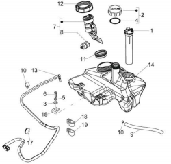 Benzintank, - Pumpe