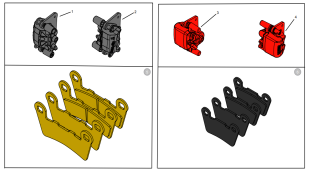 BRAKE CALIPER PADS FRONT / REAR