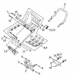 FOOT REST, FRONT BUMPER, REAR GRIP