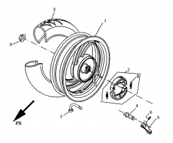 REAR WHEEL (drum brake)