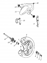 FRONT WHEEL, FRONT FENDER