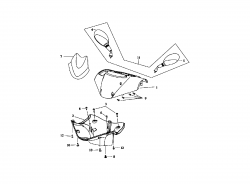 Lenkerverkleidung / Spiegel