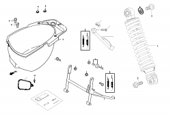 STAND, LUGGAGE BOX, REAR SHOCK ABSORBER