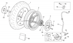 REAR WHEEL, REAR BRAKE CALIPER