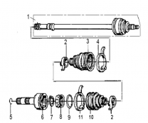 FRONT HALF AXLE PARTS