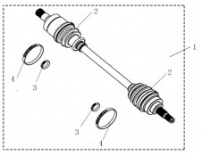 FRONT LEFT DRIVE AXLE