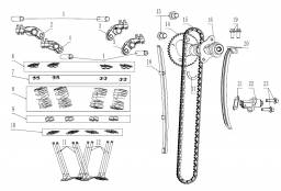 Ventile , Steuerkette , Nockenwelle