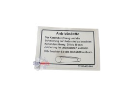 Aufkleber "Antriebskette"