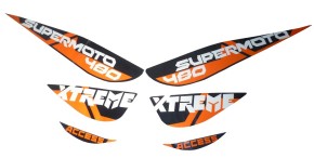 Aufklebersatz Xtreme 480 Supermoto orange