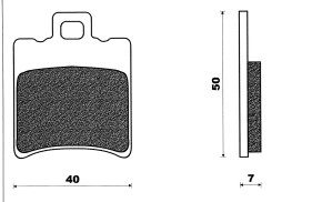 BRAKE PAD SET  "BREMBO" / "HENG TONG" / "GRIMECA"