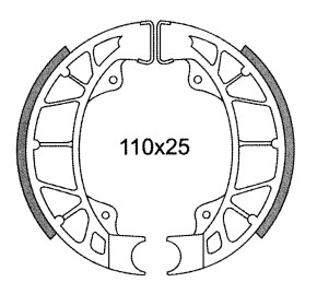 BRAKE SHOE KIT 110x25 C4