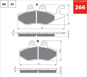 BRAKE PADS GOLDFREN SEMI-METAL "AD"