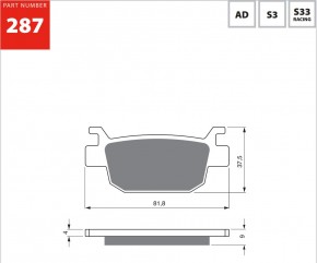 BRAKE PADS GOLDFREN SEMI-METAL "AD"