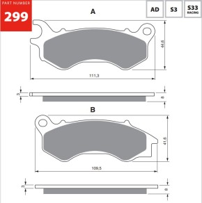 BRAKE PADS GOLDFREN SEMI-METAL "AD"