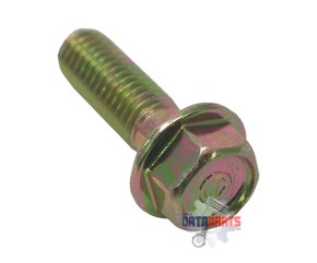 Schraube M8x25 Sechskant m. Bund gelb